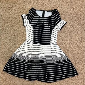 Striped Black and White Dress